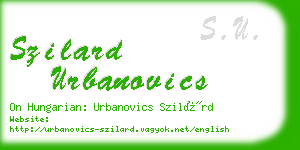 szilard urbanovics business card